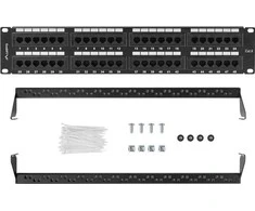 Lanberg Patch Panel 48 port 2U 19" kat.6 UTP juoda
