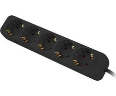 LANBERG Maitinimo juosta 5x Shuko 3m juoda