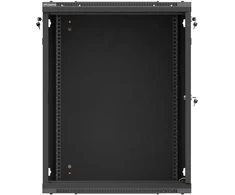 Lanberg Montavimo spintelė pakabinama rack 19'' 15U 600X600 juoda metalinėmis durimis (Flat Pack) (WF01-6615-00B)