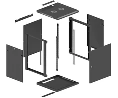 Lanberg Montavimo spintelė pakabinama rack 19'' 15U 600X600 juoda metalinėmis durimis (Flat Pack) (WF01-6615-00B)
