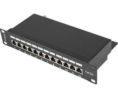 LANBERG PPF5-9012-B Lanberg Patch Panel 10, 12 port 1U, cat.5e, juodas