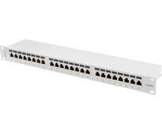 LANBERG patch panel 24 port 1U kat.6A FTP pilkas
