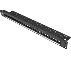 LANBERG PPKS-1024-B Keystone Patch Panel 19 colių 24 prievadas 1U juodas