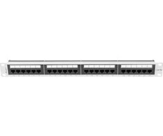 LANBERG patch panel 24 port 1U kat.6A UTP pilkas
