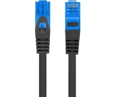 LANBERG patchcord cat.6A FTP LSZH CCA 15m juodas