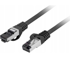 PATCHCORD KAT.8.1 S/FTP LSZH CU 0,25M JUODA FLUKE PASSED LANBERG