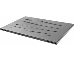 LANBERG 19 colių fiksuota lentyna atviram stelažui, 1000 mm, 1U/480 psl., 5 x 780 mm, maksimali apkrova iki 120 kg, juodas
