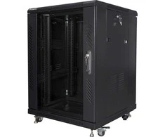 LANBERG FF01-6615-12B laisvai pastatomas stovas 19 colių savaime surenkamas plokščias paketas 15U/600x600mm juodas