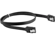 LANBERG CA-SASA-14CU-0050-BK cable SATA DATA II 6GB/S F/F 50cm METAL CLIPS Juodas