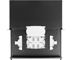 Lanberg Rackmount 19" 1U šviesolaidinis komutacinė panelė 24xSC Simplex/24XLC Duplex Juodas su priedais | FOP1-24SS-LDB
