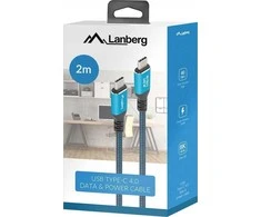 Lanberg | USB-C M/M 4.0 CABLE 240W 8K 60HZ | CA-CMCM-45CU-0020-BK