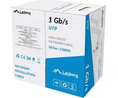 Lanberg įrengimo kabelis UTP, Cat5, DRUT, 305m (LCU6-10CC-0305-S)