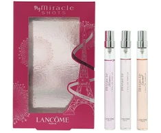 Miracle Set Lancome: Miracle Blossom EDP parfumuotas vanduo moterims, 10 ml + Miracle EDP parfumuotas vanduo moterims, 10 ml + Miracle Secret EDP parfumuotas vanduo moterims, 10 ml