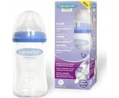 Lansinoh Lansinoh Stiklinis buteliukas su natūraliu Wave manekenu 160 ml