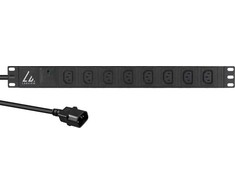 Lanview LVR-2MC14-SPD-C13X8 PDU 8 kanalų C13 lizdai 2m Juodas (19'' 8 kanalų C13 lizdai su)