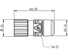 LAPP Kištuko korpusas apvalus juodas IP65 EPIC M23 D6 7-10 (72044030)