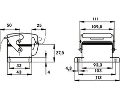 LAPP Pulpitinis lizdo korpusas EPIC H-B 16 AD-LB (10073900)