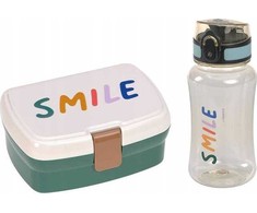 Lassig Užkandžių dėžutės ir gertuvės rinkinys SMILE