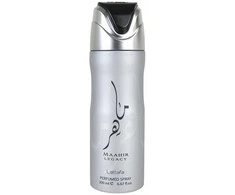 Lattafa Maahir Legacy Perfumed Purškiklis parfumuotas dezodorantas, 200 ml
