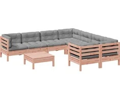 Sodo sofos komplektas su pagalvėlėmis, 9 dalių, douglas eglė