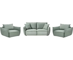 Sofa Beliani 5 vietų poilsio baldų komplektas KUNES šviesiai žalias
