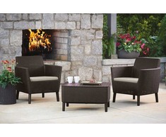 Lauko baldų komplektas Keter Sodo baldų komplektas Salemo Balcony Set ruda