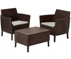 Lauko baldų komplektas Keter Sodo baldų komplektas Salemo Balcony Set ruda