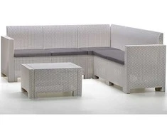 Lauko baldų komplektas Gardena Bica Sodo baldų komplektas Set Nebraska Corner baltas