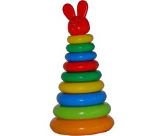 Baczek Tupiko AST. PIRAMIDKA plast, 9 el. duża, 5 wz.
