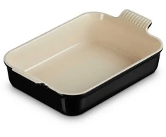 Le Creuset stačiakampiai keraminiai indai Heritage 32x24cm / 4L juodas