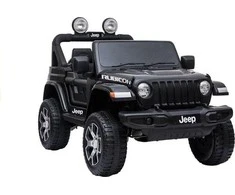 Lean Cars Dvivietis vaikiškas elektromobilis Jeep Rubicon 4x4, juodas