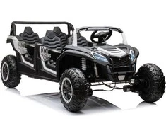 Lean Cars Elektromobilis Buggy A033 4x4 24V, baltas