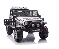 Lean Cars Vaikiškas elektrinis Jeep BEAST 4x4 su LED šviesomis ir saugos mygtuku, nuo 3 metų, juodas