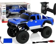Lean Toys 1:8 mėlynas 4x4 bekelės R/C automobilis su 2.4G valdikliu