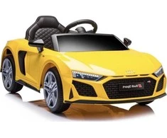 Lean Cars Vienvietis elektromobilis vaikams AUDI R8 A300, geltonas