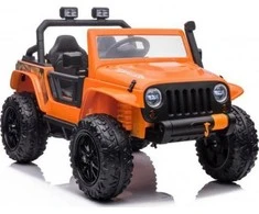 Lean Cars Akumuliatorinis dvivietis automobilis vaikams XB-1118 4x4, oranžinės spalvos