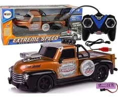 Lean Cars Nuotoliniu būdu valdomas rudas pikapas 1:18