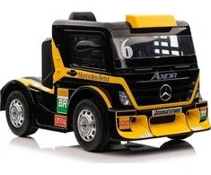 Lean Cars Vienvietis elektromobilis vaikams Mercedes-Benz Axor XMX622, geltonas