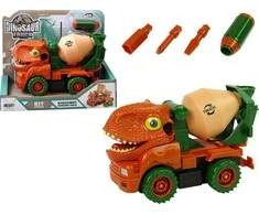 Lean Toys Žaislinis sunkvežimis konstruktorius vaikams su dinozauro dizainu