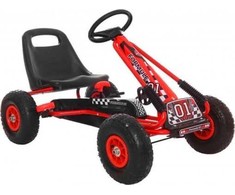 Lean Cars Gokart raudoni A-15 pripučiami ratai