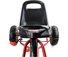 Lean Cars Gokart raudoni A-15 pripučiami ratai
