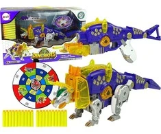 Transformeris dinozauras Dinobots su šaudymo funkcija Lean Toys, mėlynas
