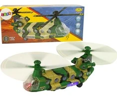 Lean Toys Karinio sraigtasparnis LeanToys High Wings su šviesom ir gasais