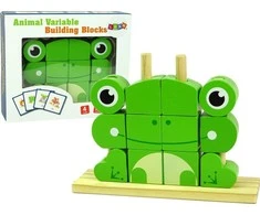 Kūrybinis 3D varlių galvosūkis vaikams Lean Toys, žalias