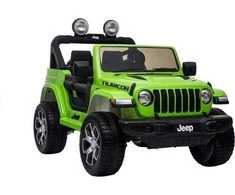 Lean Cars Dvivietis vaikiškas elektromobilis Jeep Rubicon 4x4, žalias