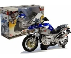 Lean Toys Mėlynas baterijomis varomas motociklas su šviesomis ir muzika