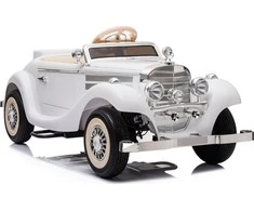 Lean Cars Dvivietis elektromobilis Retro Mercedes 540K, baltas
