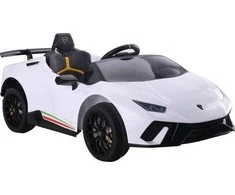 Lean Cars Vienvietis elektromobilis vaikams Lamborghini Huracan, baltas