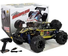 Lean Toys Bagis su nuotolinio valdymo pultu ENOZE 9303E, 1:18, 45 km/h, geltonas