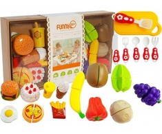 Lean Toys Vaikiškas Daržovių ir Vaisių Pjaustymo Rinkinys, 38,5x6x22,5 cm